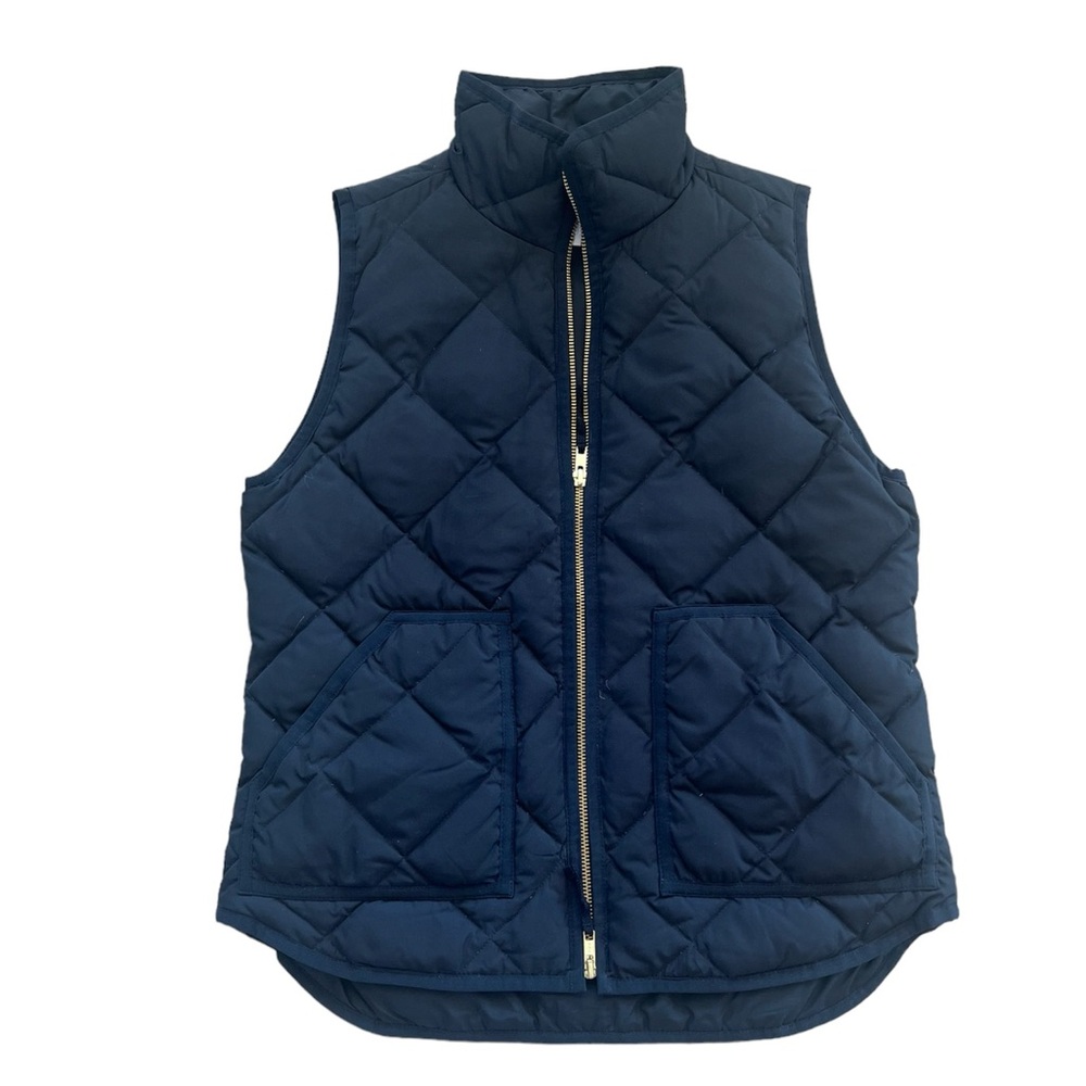 J Crew Black Quilted Vest
